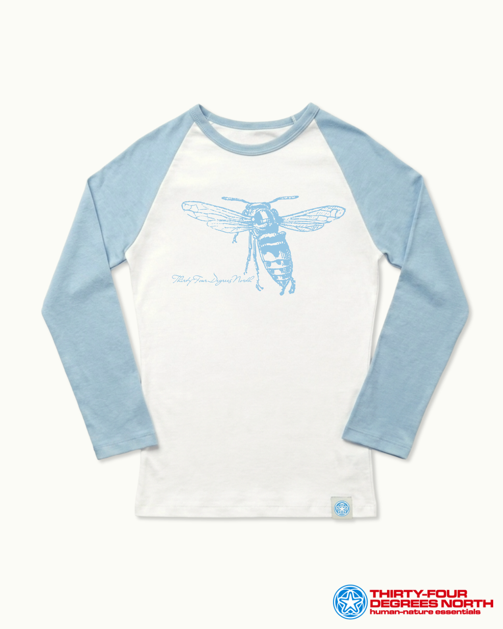 Raglan Baby Blue Honey Bee Tee