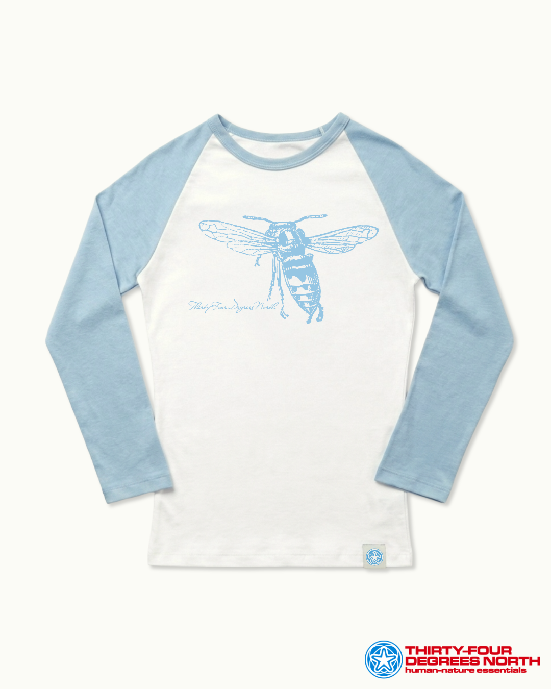 Raglan Baby Blue Honey Bee Tee